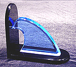 Blue Acrylic Wave Bookend